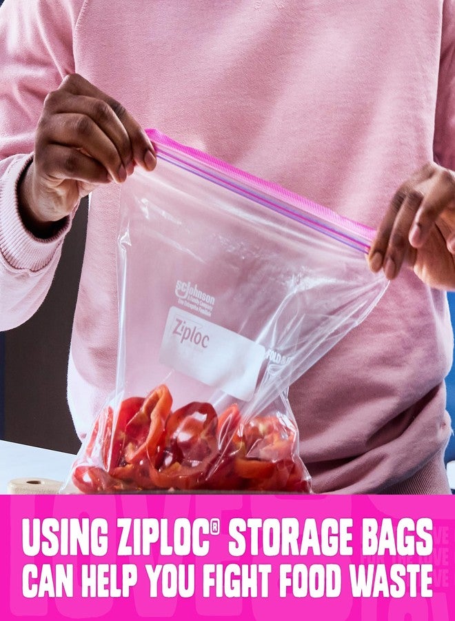 Ziploc Gallon Food Storage Bags, Stay Open Design with Stand-Up Bottom, Easy to Fill, 81 Count - Image 5