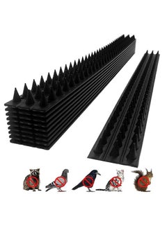 Bird Spikes 10 Pack Bird Deterrent Spikes for Small Birds Squirrel Crow Bird Defender Spikes for Outside to Keep Birds Away Plastic Fence Spikes for Roof and Railing Black