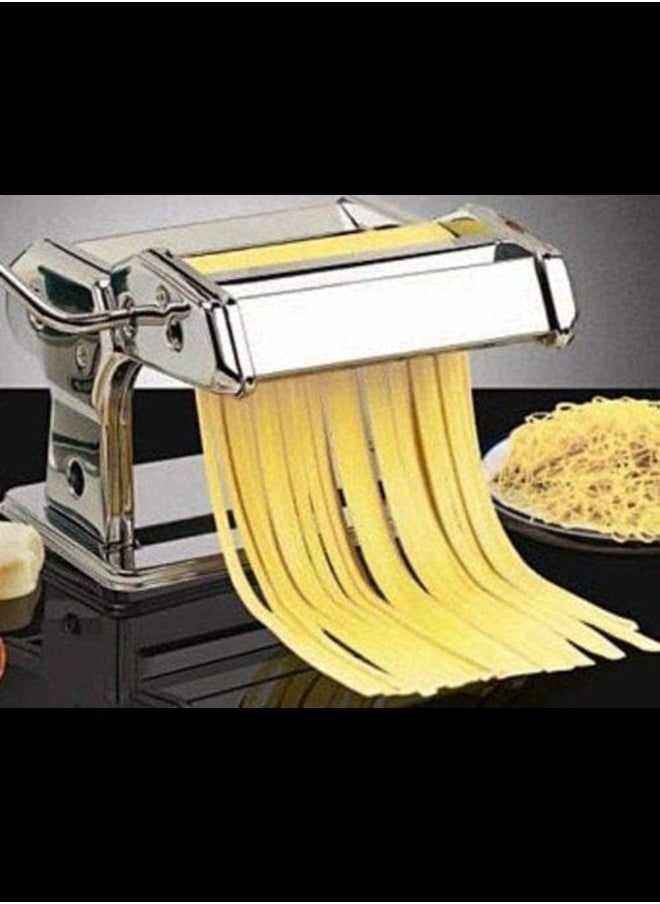 Generic - Noodle Roller | Homemade Pasta Maker Machine | Adjustable Thickness | Hand Crank Noodle Maker for Spaghetti | Manual Hand Crank Pasta Machine | Heavy Duty Stainless Steel Noodles Cutter - Image 1