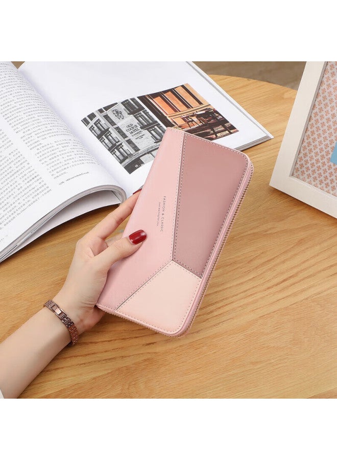 Yuyula Leather Women's Wallet, Long Zipper Purse, Mom's Clutch, Multi-card Slots, Multifunctional, Large Capacity Coin Purse - Image 1