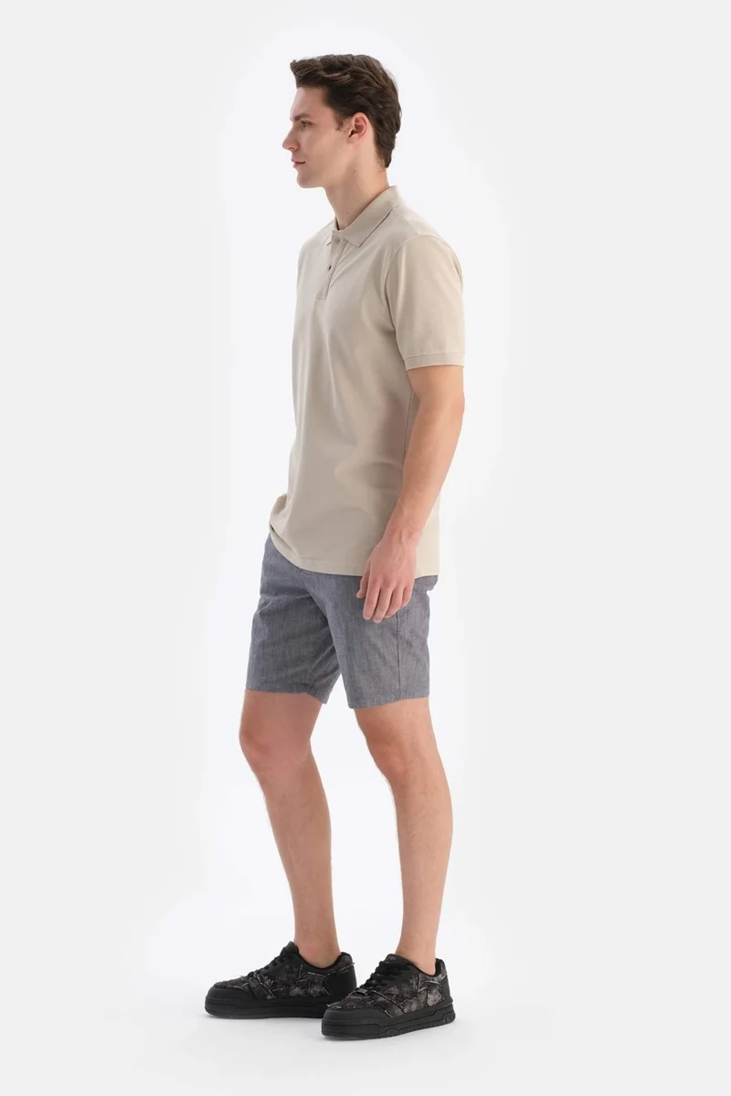 dagi Navy Blue Woven Shorts
