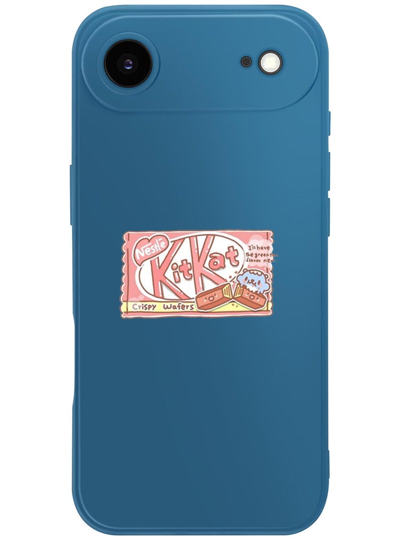 Theodor Protective Slim Fit Case Liquid Silicone Cover with Full Body Protection Anti-Scratch Shockproof Case For Apple iPhone 17 Air (Blue) KitKat - Image 1