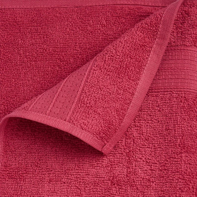 Spaces 100% Cotton Hand Towel Ultra Absorbency Easy Care Light Weight NA(Solid 40CMX60CM)-Rose - Image 4