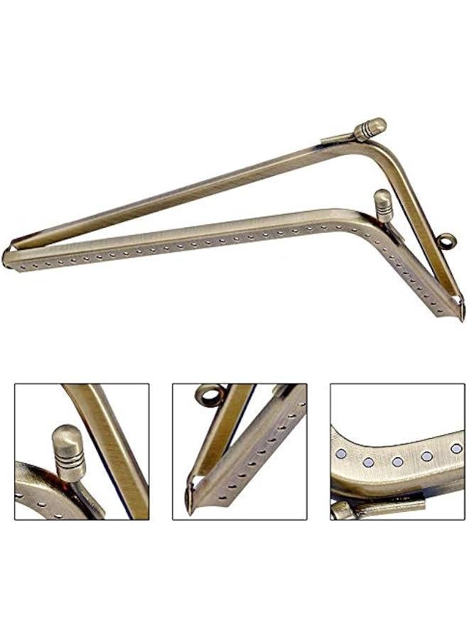 DIY Handbag Making Accessory, 7.3/18cm Metal Frame, Purse Bag Metal Frame with Kiss Clasp Lock, Clutch Purse Frames, for Purse Making DIY Bag - Image 2