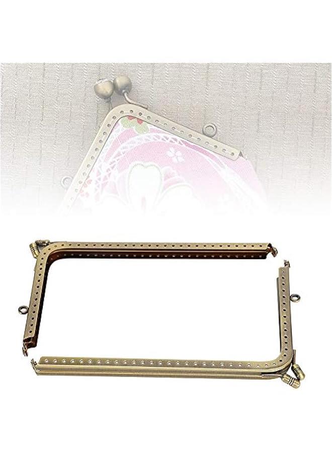 DIY Handbag Making Accessory, 7.3/18cm Metal Frame, Purse Bag Metal Frame with Kiss Clasp Lock, Clutch Purse Frames, for Purse Making DIY Bag - Image 3