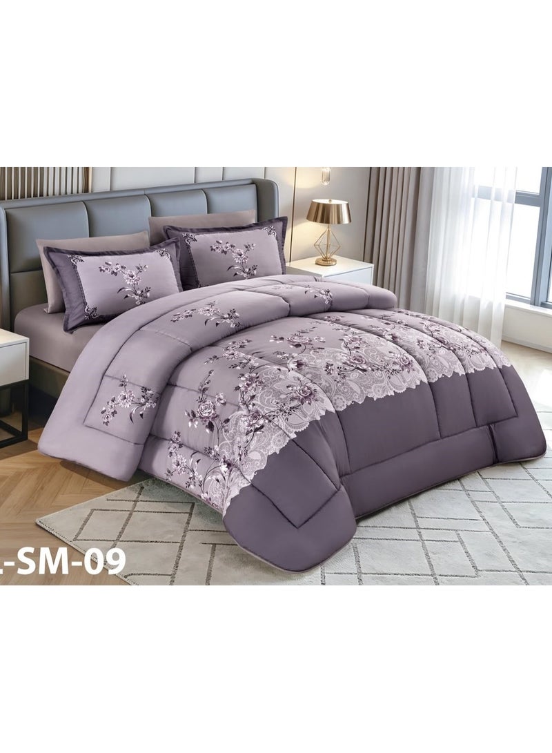 4-Piece Floral Bedding Set (Single/Twin XL Size) – Modern Design – 220 x 170 cm