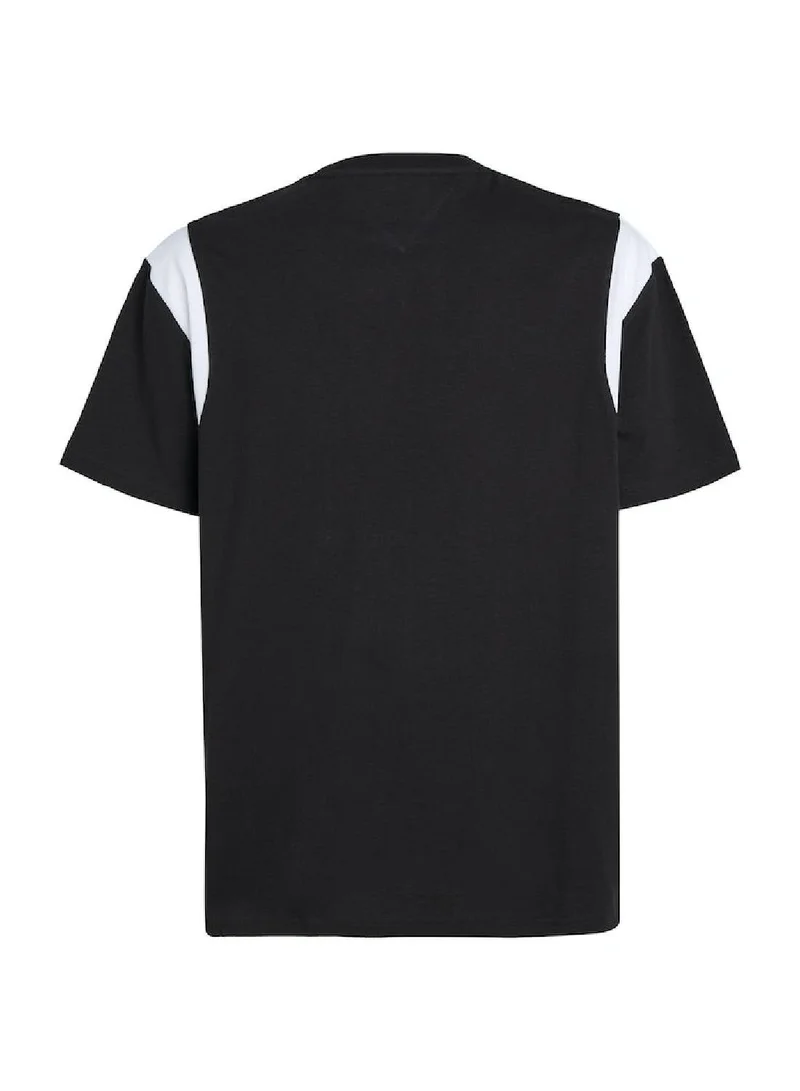 TOMMY JEANS Black Vastity Regulat Fit T-Shirt for Men | Best Price UAE