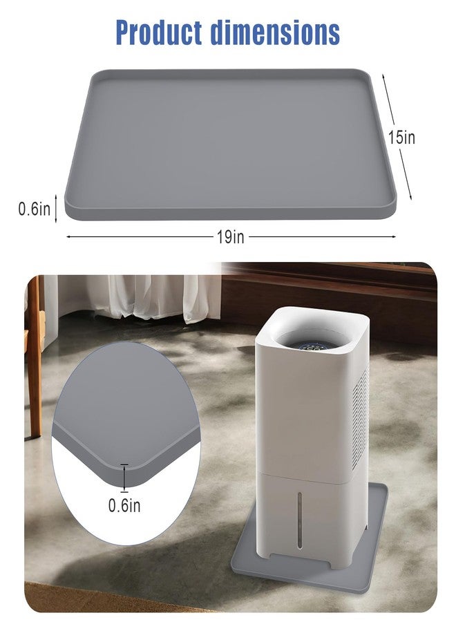 QVEEQ Dehumidifier Drip Pan, 19''X15'' Silicone Dehumidifier Drip Pan with Raised Edge, Upgraded Silicone Air Conditioner Drip Tray to Prevent Water Leakage and Protect (Gren) - Image 2