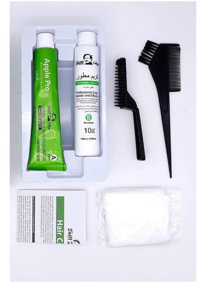 Swift Apple Ammonia Free Hair Color 02 Dark Black  - Image 3