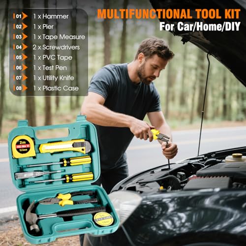 Beloskida Emergency Car Kit,Roadside Emergency Tool Kit for Vehicle Truck with Air Compressor Jumper Cable First Aid Kit,Winter Auto Road Side Kit Women Men Car Travel Safety Assistance Survival Essentials Kit - Image 5