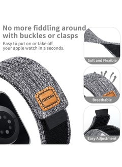 OYODSS Woven Fabric Cloth Band Compatible with Apple Watch Bands 38mm 40mm 41mm 42mm 44mm 45mm 49mm, Adjustable Breathable Sport Strap for iWatch Ultra Series 8/7/6/5/4/3/2/1 SE Women Men  - Image 2