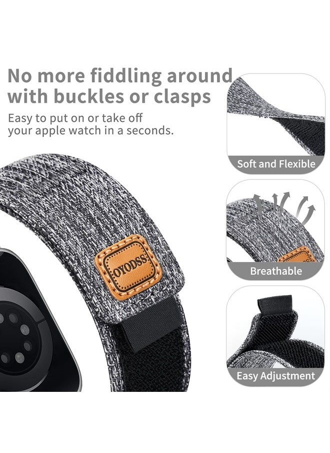 OYODSS - Woven Fabric Cloth Band Compatible with Apple Watch Bands 38mm 40mm 41mm 42mm 44mm 45mm 49mm, Adjustable Breathable Sport Strap for iWatch Ultra Series 8/7/6/5/4/3/2/1 SE Women Men - Image 1