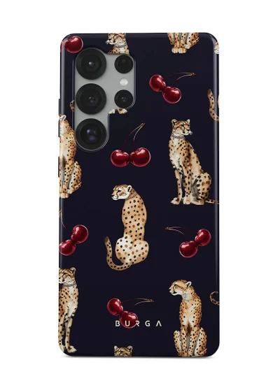 BURGA Samsung Galaxy S25 Ultra Mobile Phone Case Hybrid 2 Layer Hard Shell Silicone Protective Case, Scratch Resistant Shockproof Cover,Cougar