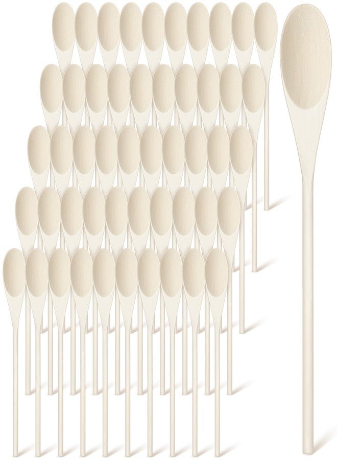 اياستي مجموعة إيستي المكونة من 50 قطعة من الملاعق الخشبية بطول 9.8 بوصة، مثالية للطبخ، بمقابض طويلة، وملاعق تقليب، وملاعق خلط بيضاوية الشكل، مناسبة للخبز والخلط والتقديم والتقليب والطبخ والتذوق والأعمال اليدوية. - Image 1
