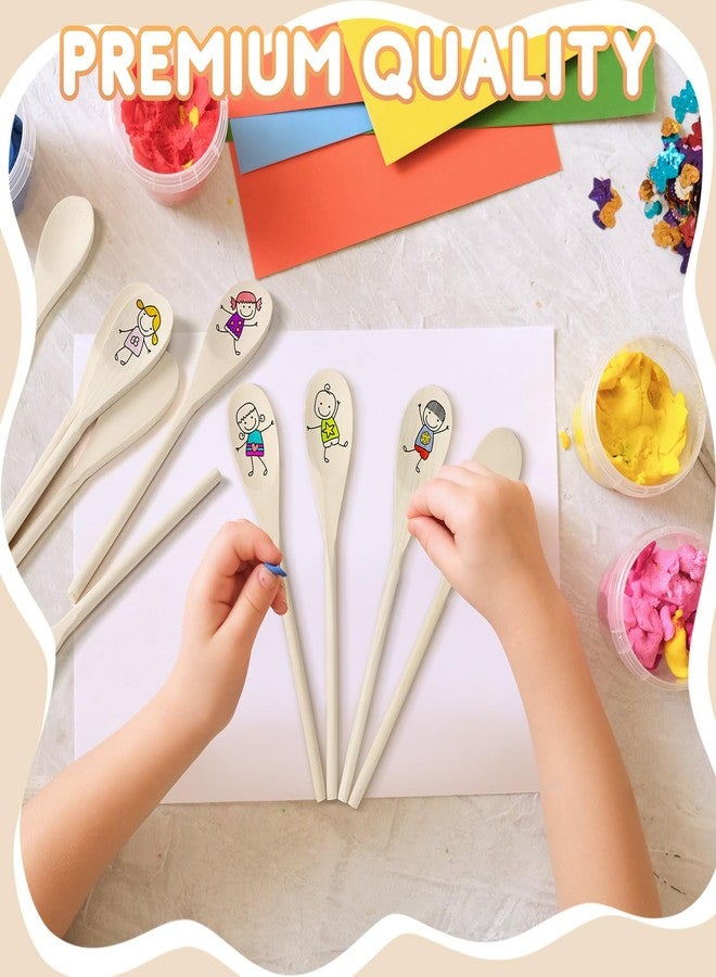 اياستي مجموعة إيستي المكونة من 50 قطعة من الملاعق الخشبية بطول 9.8 بوصة، مثالية للطبخ، بمقابض طويلة، وملاعق تقليب، وملاعق خلط بيضاوية الشكل، مناسبة للخبز والخلط والتقديم والتقليب والطبخ والتذوق والأعمال اليدوية. - Image 5