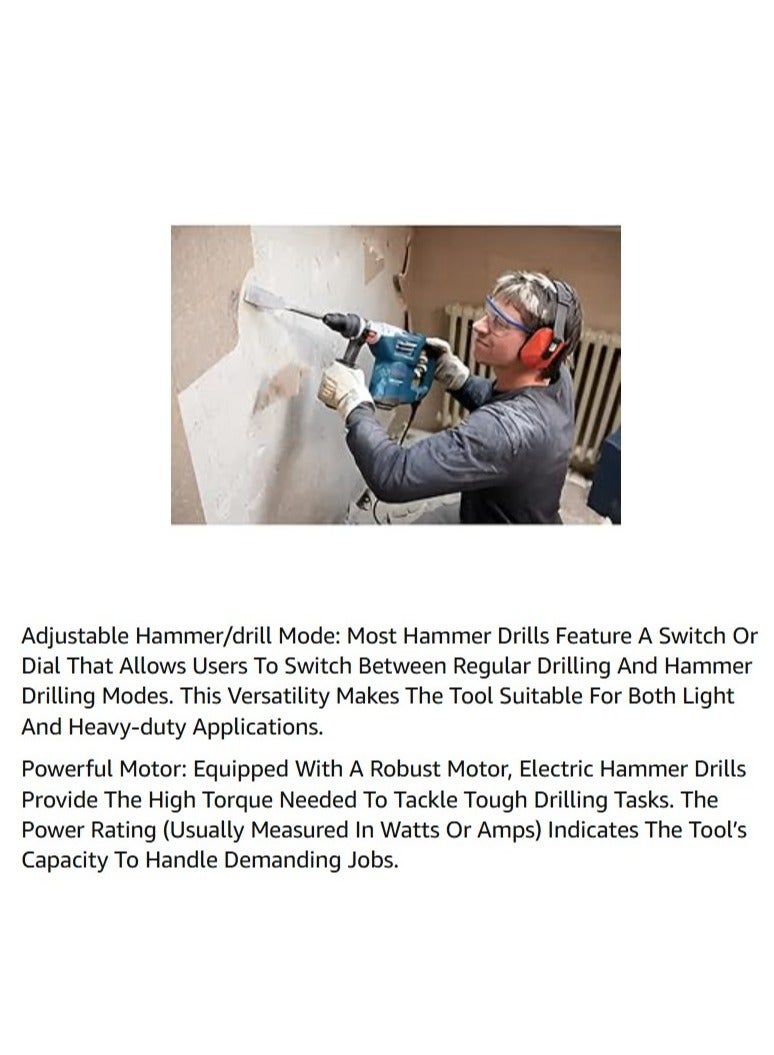 ABBASALI Rotary hammer Drill Machine 2-26mm-2200W demolition hammer 5 pieces Extra bit & 1Pair Hand Gloves - Image 4