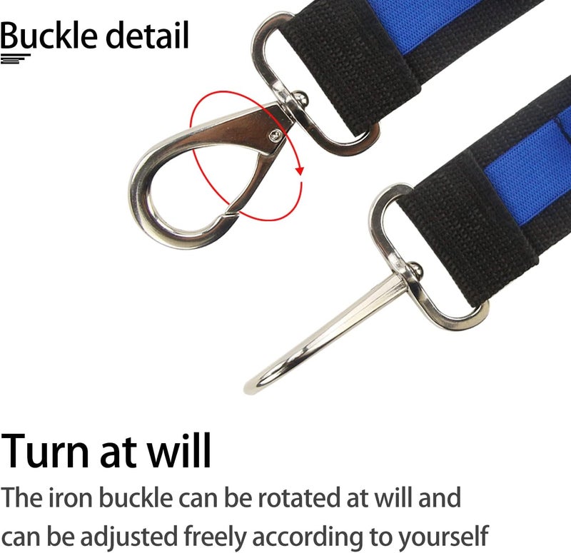 EKIND Toy Gun Bullet Shoulder Strap Darts Bandolier Kit Ammo Storage Holder Compatible for Nerf Elite Blasters (2 Point Tactical Shoulder Strap - Blue) - Image 3