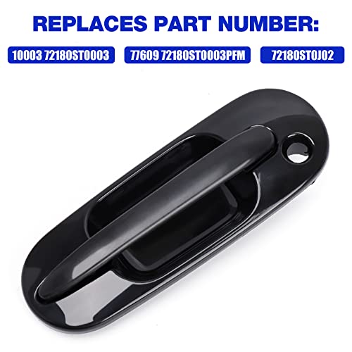 LCWRGS Front Driver Side Exterior Door Handle Compatible with Honda CRV 1997 1998 1999 2000 2001, Black, 77609 Outside Outer Door Handle - Image 3