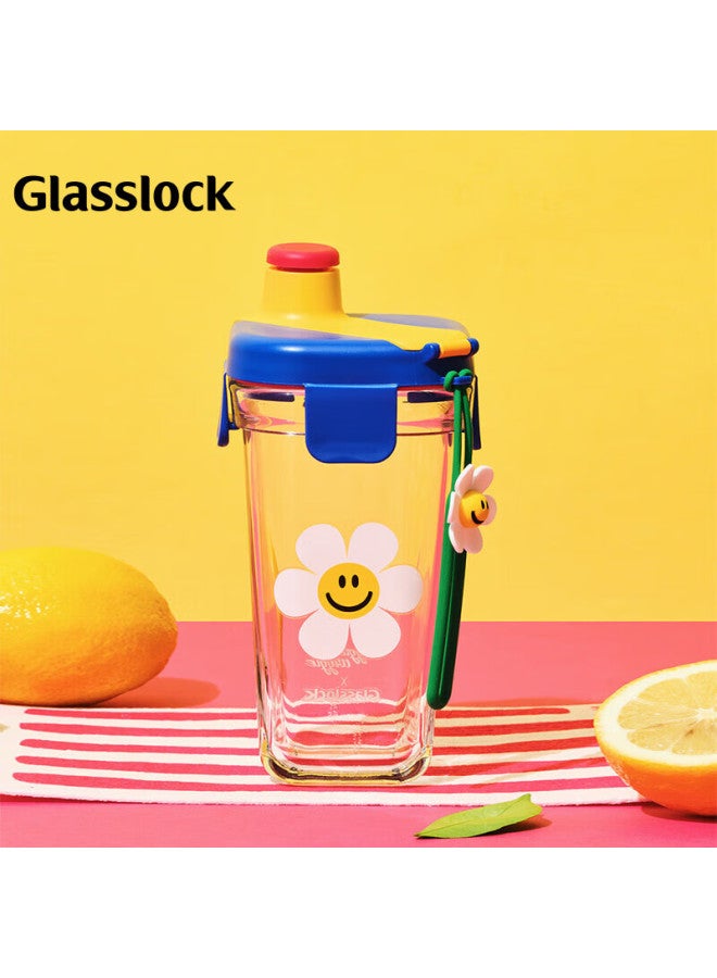 Glasslock & Wigglewiggle Co-Branded Cartoon Printed Glass Water Cup Household Portable New Cup Bear 380Ml - Image 3