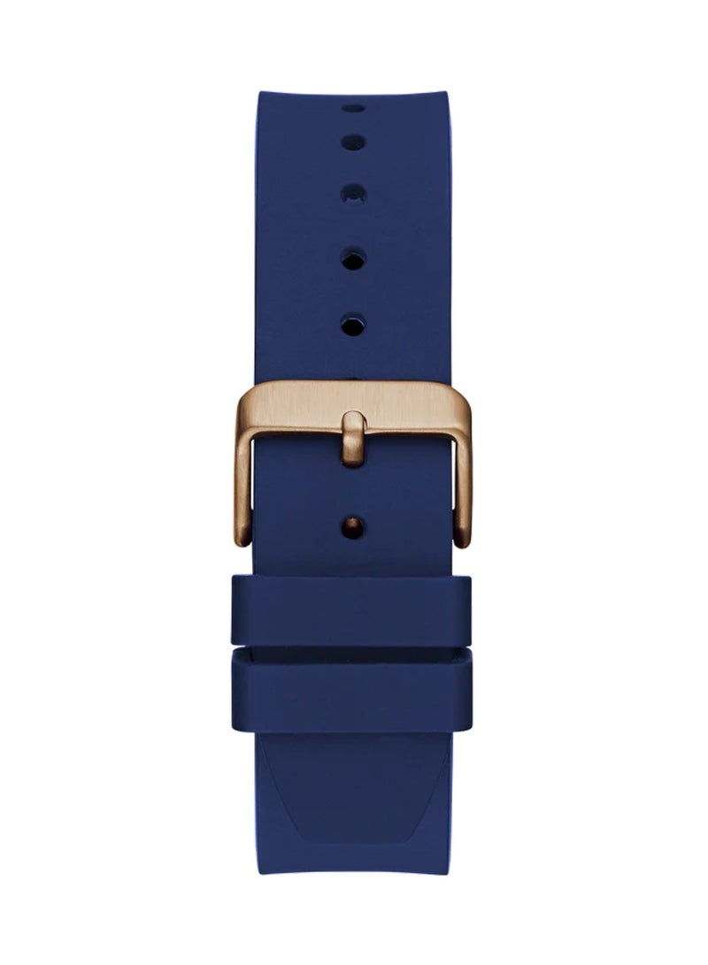 GUESS Asset Men's Analog Quartz Blue Silicone Watch GW0663G3 - 42mm - Image 4