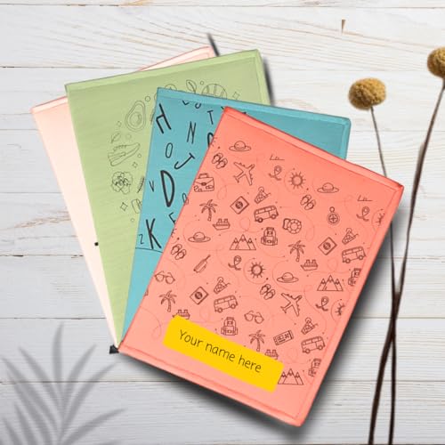 IVillage Poly Silk Printed File Folders | Suitable for Kids, Teenagers and Adults | Theme Based - Travel | Lightweight, Durable and Eco - Friendly | Pack of 1 | Peach | Size : 14 * 10 Inches - Image 5