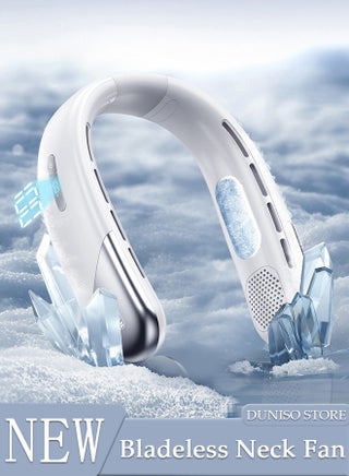 Portable Neck Fan with Battery Display 5 Speed Rechargeable Bladeless Neck Fan, Adjustable Wearable Personal Fan for Women and Men Great Cooling Fan For Travel, Outdoors & Sports - pzsku/ZB14BD89C9F64742BA680Z/45/1746232886/62f71f6b-d9a3-40d8-b6e7-012c55487b48