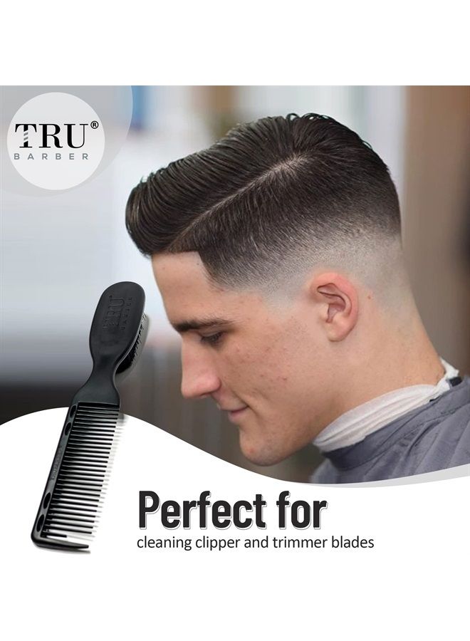 TRU BARBER PRO Fading Brush, Barber Fade Brush, Cleaning Brush for clippers,Beard Brush - Image 2