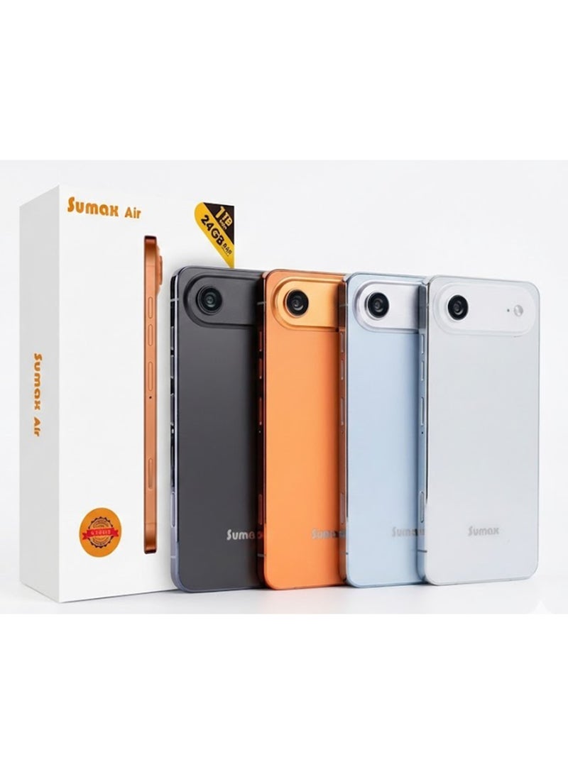 Sumax Air Smartphone – HD+ Display, 5000mAh Battery, 24GB RAM + 1TB Storage, Dual Camera, High Performance Mobile (WHITE) - Image 1