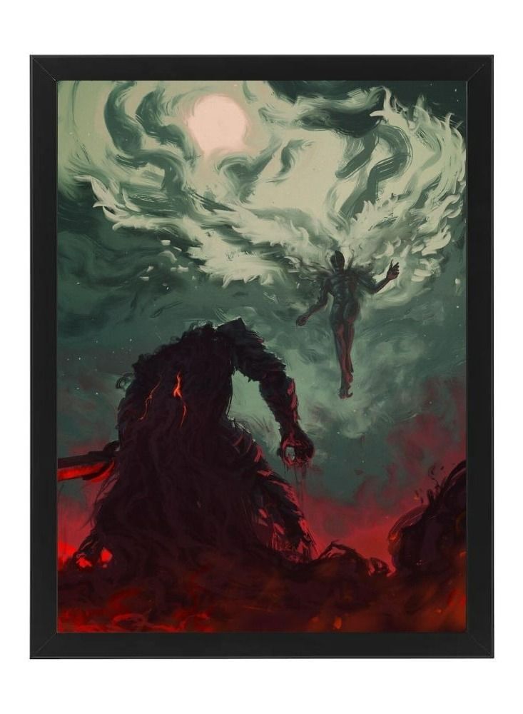 RKN إطار ملصق فني رقمي جدار وقت إطلاق الوحش (بيرسيرك) 21X30 سم - Image 2