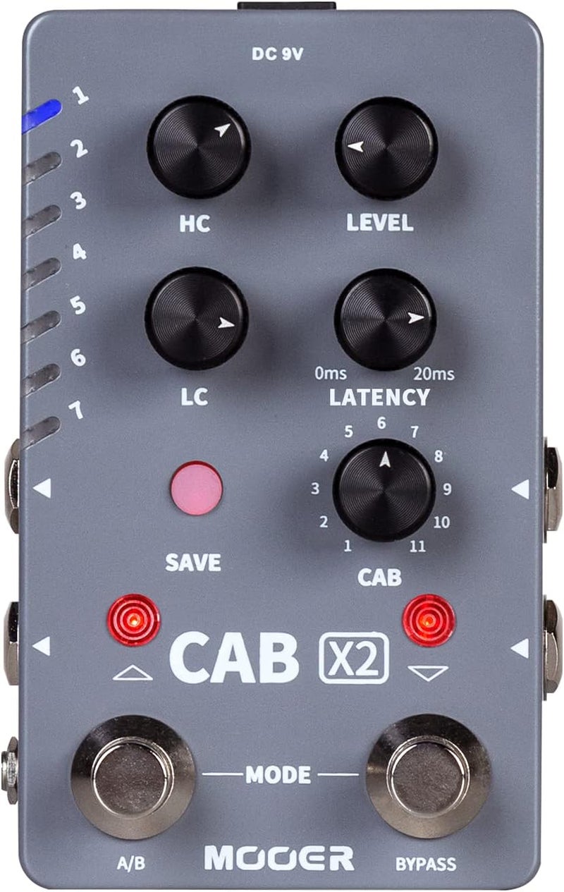 Mooer CAB X2 Dual Footswitch Cab Sim IR Loading Stereo Cabinet Simulation Pedal with 14 Presets Slots Supporting Software Editing - Image 1