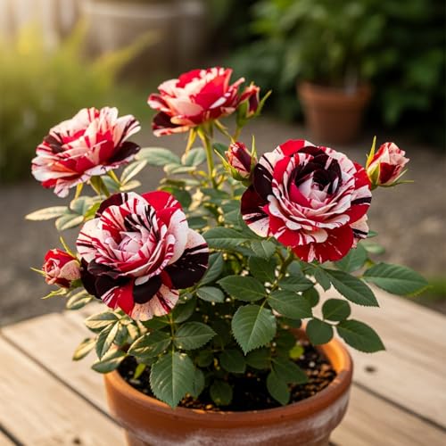 BlimBurn 50+ Hybrid Rose Seeds (Red, White & Black Hybridization Mix) | Easy to Grow in All-Season, Fragrant Flowers for Home Garden - Image 5