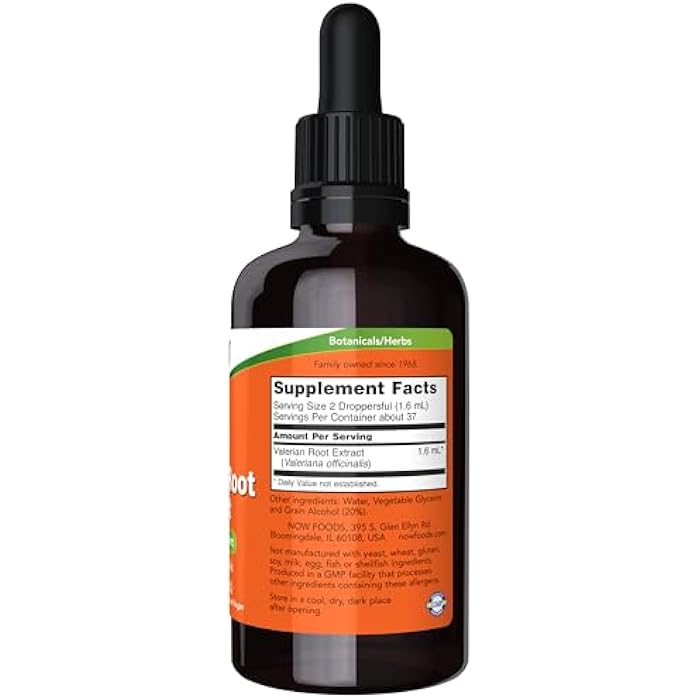 NOW Foods Supplements, Valerian Root Extract Liquid (Valeriana officinalis), Herbal Supplement, 2-Ounce - Image 2