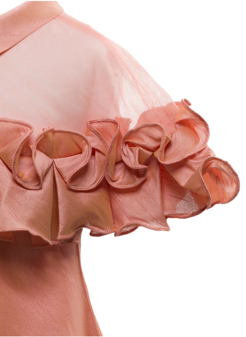 Queen PRINCES PEACH Girls Party Dress, Princess Dress Party Wear Wedding Evening Formal Pageant Dance Gown for Birthday Kid Girls Elegant  - Image 3