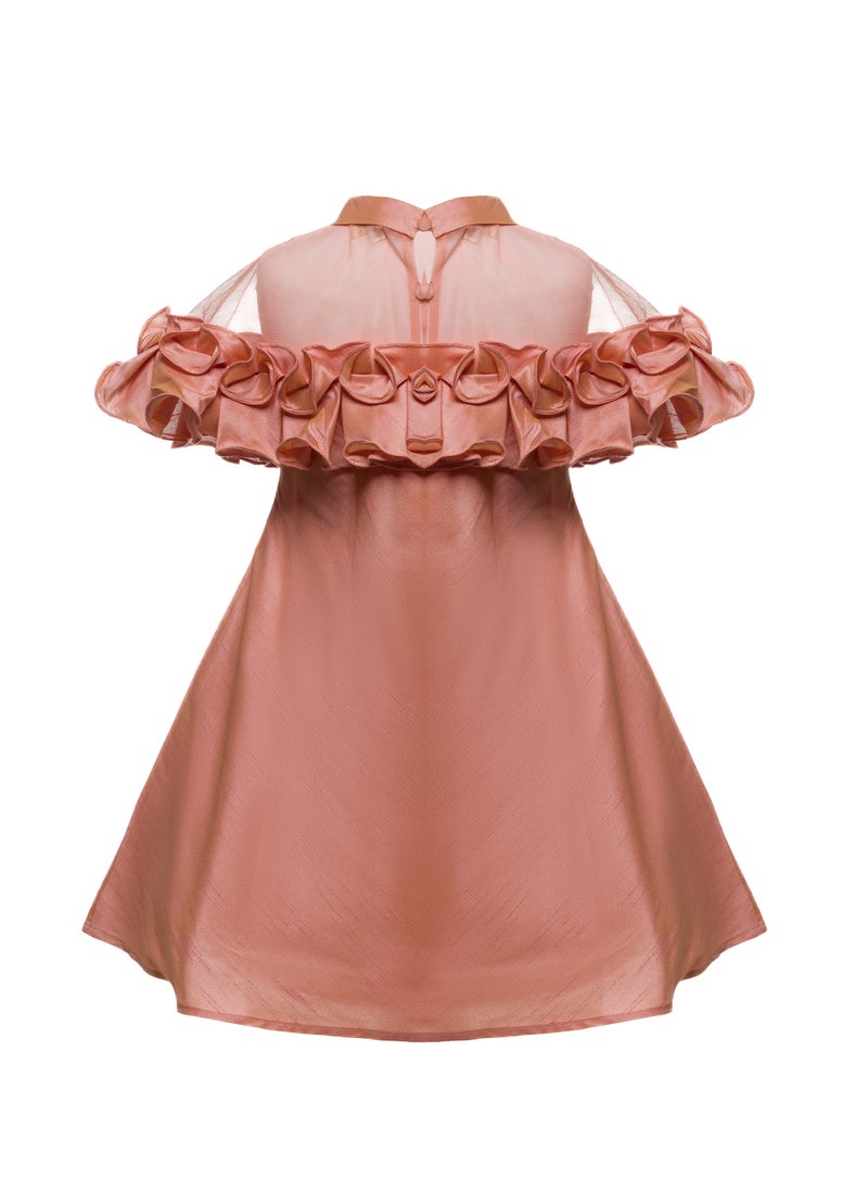 Queen PRINCES PEACH Girls Party Dress, Princess Dress Party Wear Wedding Evening Formal Pageant Dance Gown for Birthday Kid Girls Elegant  - Image 4