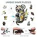 Mys Aurora Wooden Puzzles for Adults Koala Jigsaw Puzzles 200 Pieces Unique Shaped Puzzle for Adults and Kids Birthday Gift Family Game 124 x 126 Inch - Image 4