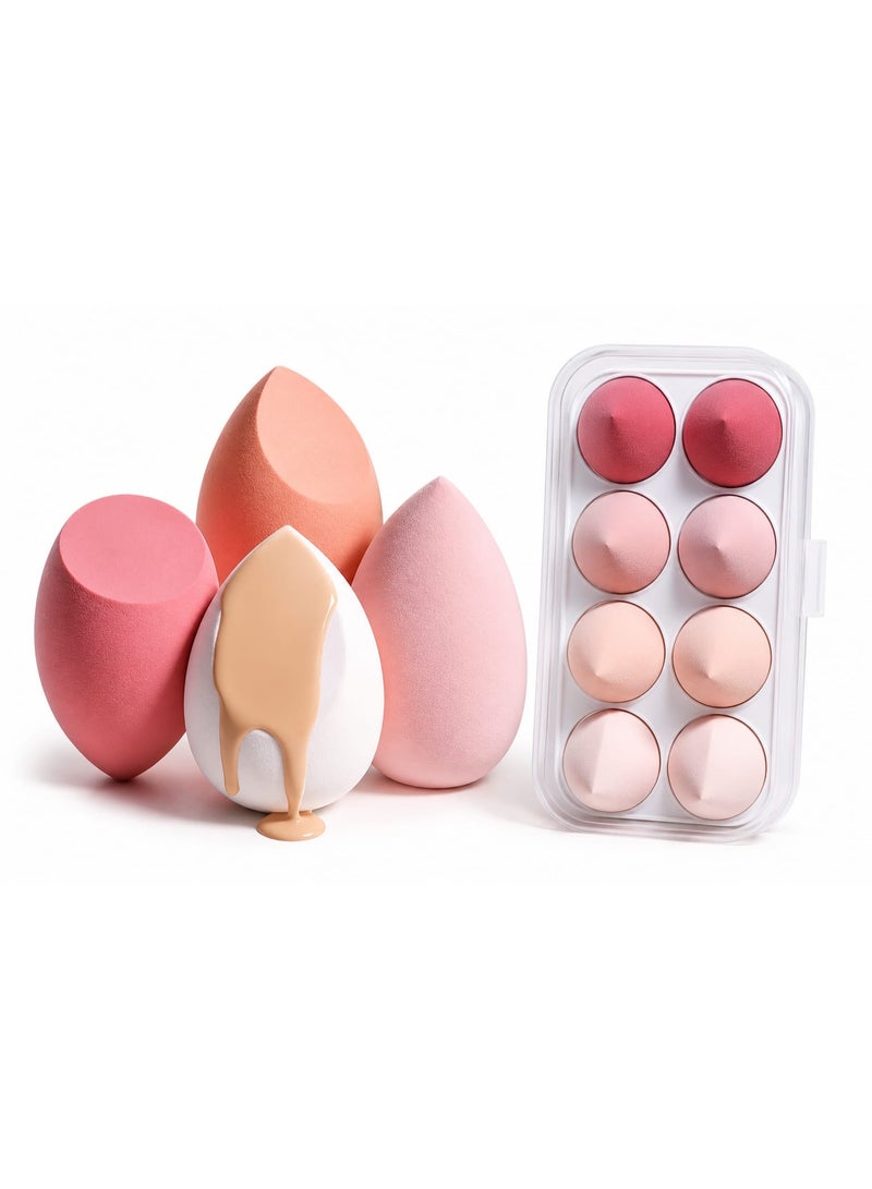Jagravo 8 Pcs Makeup Sponge Set, Beauty Blenders for Foundation & Blending - Image 1