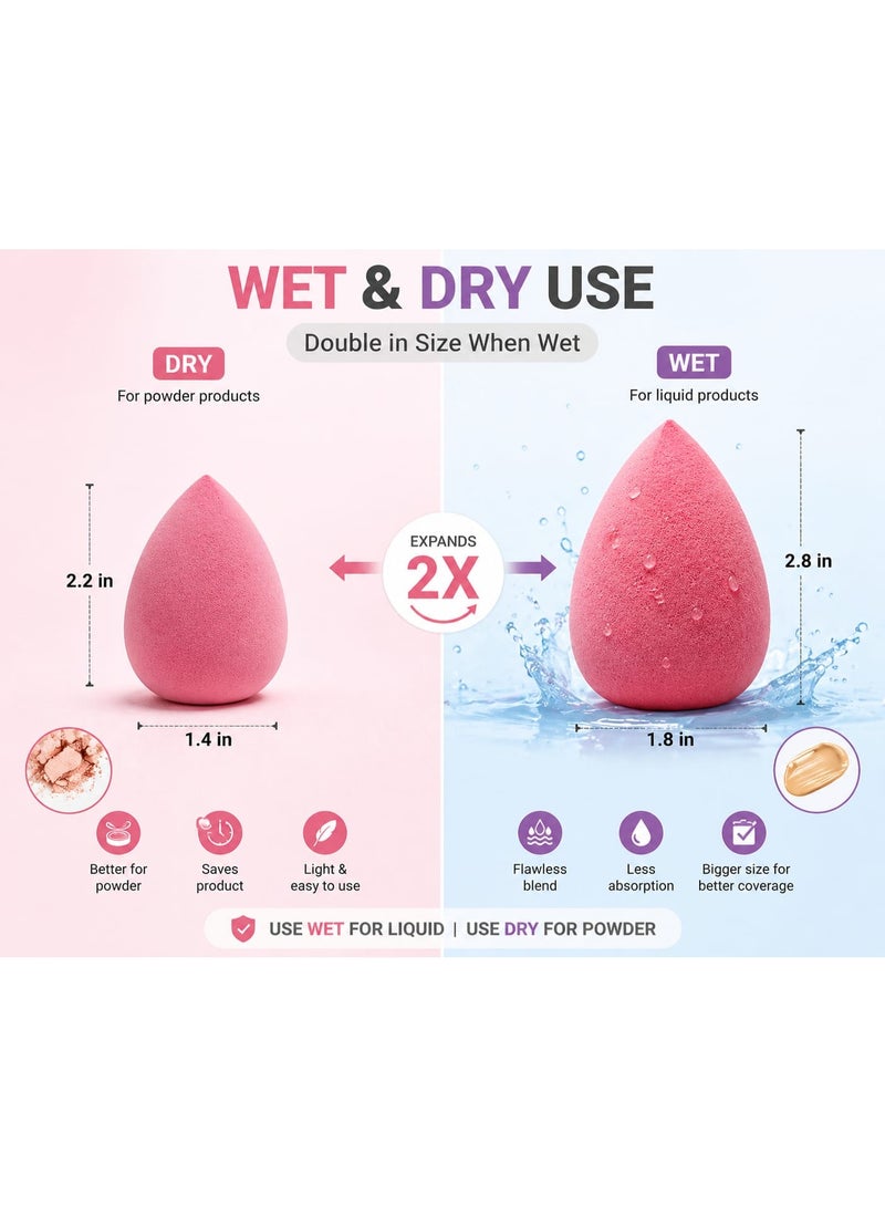 Jagravo 8 Pcs Makeup Sponge Set, Beauty Blenders for Foundation & Blending - Image 3