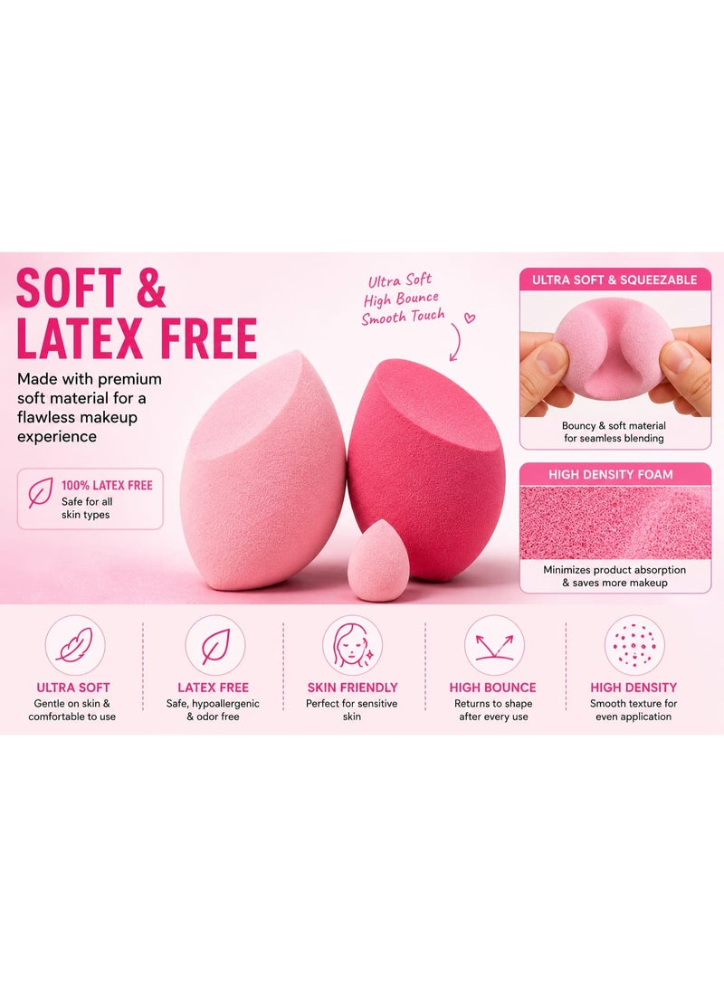 Jagravo 8 Pcs Makeup Sponge Set, Beauty Blenders for Foundation & Blending - Image 5