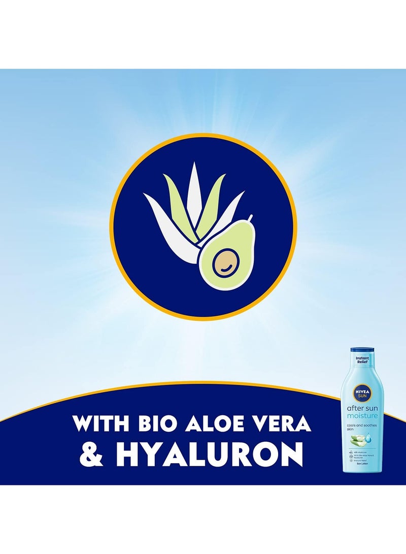 Nivea After Sun Lotion Instant Relief Soothing Moisturizer Aloe Vera 200ml - Image 3
