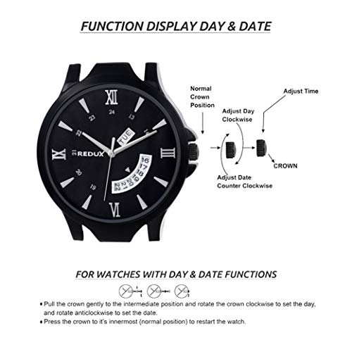 REDUX Analogue Day Date Functioning Men’s & Boy's Watch (Black) - Image 5