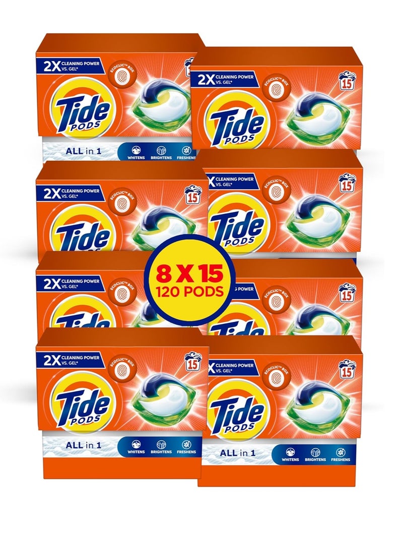Tide Tide Pods Capsules Regular 15CT Mega Box 120 Pcs  - Image 1