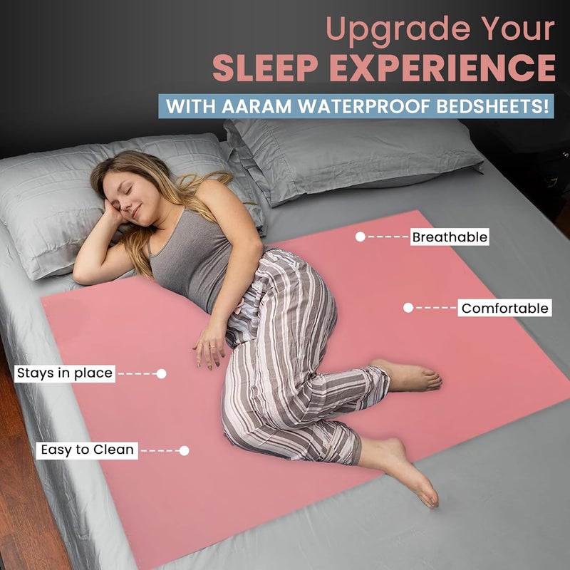 AARAM Ultrasoft Waterproof Dry Rubber Bed Sheet CoverToddlerAdult Sleeping Mattress ProtectorUrine NonAbsorbent Reusable Crib Mat 1 Meter 36 x 39 Inches 100 x 90 cm - Image 5