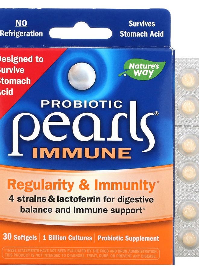 Nature's Probiotic Pearls Immune Regularity & Immunity 30 Softgels 