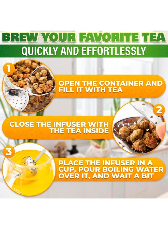 KETAR Buorsa Tea Filter Long Grip Stainless Steel Mesh Heart Shaped Tea Strainer Spoon, Set of 10 Tea Infuser Spoon, 10 Pcs - Image 5