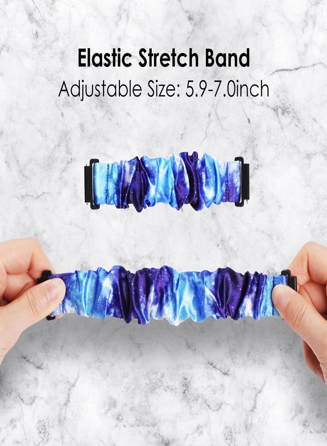 Simpeak Small Elastic Scrunchie Bands Compatible with Gizmo Watch 3 2 1, 20mm Bands Cute Solo Loop Bracelet Band Compatible with Gabb Watch 3 2 1 and SyncUP Kids Watch, 5.9"-7.0" - Image 2