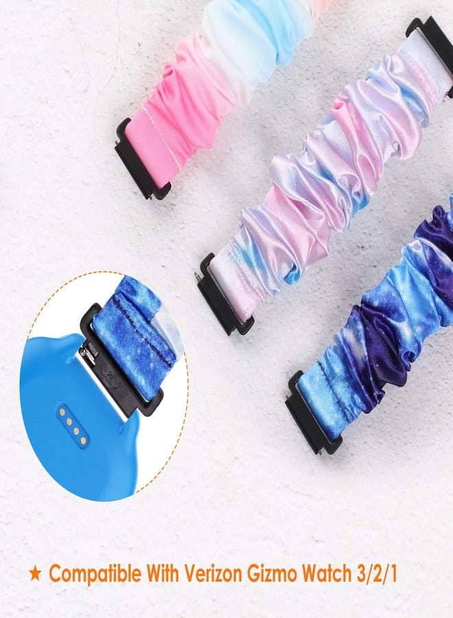 Simpeak Small Elastic Scrunchie Bands Compatible with Gizmo Watch 3 2 1, 20mm Bands Cute Solo Loop Bracelet Band Compatible with Gabb Watch 3 2 1 and SyncUP Kids Watch, 5.9"-7.0" - Image 3