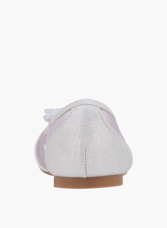 Flora Bella By Shoexpress Flora Bella Girls Bow Embellished Ballerina Shoes - Image 5