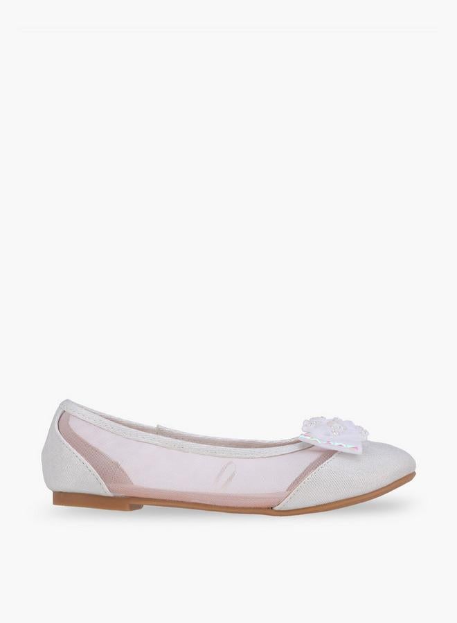 Flora Bella By Shoexpress Flora Bella Girls Bow Embellished Ballerina Shoes - Image 3