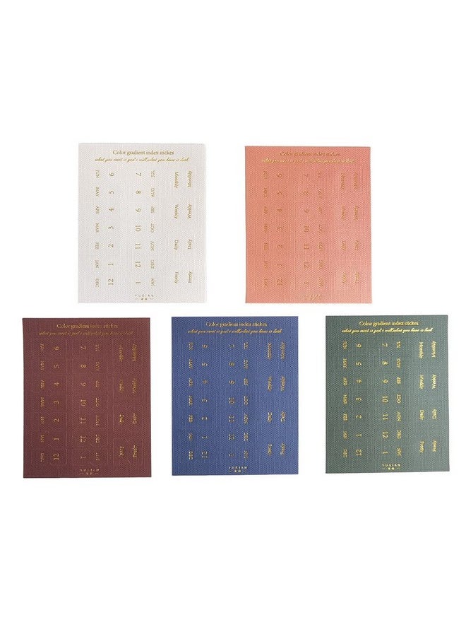 Etncy Life 10 Sheets Monthly Adhesive Index Tabs Colorful Monthly Separator Tabs For Office Study Planners Organizations (Knight)  - Image 5