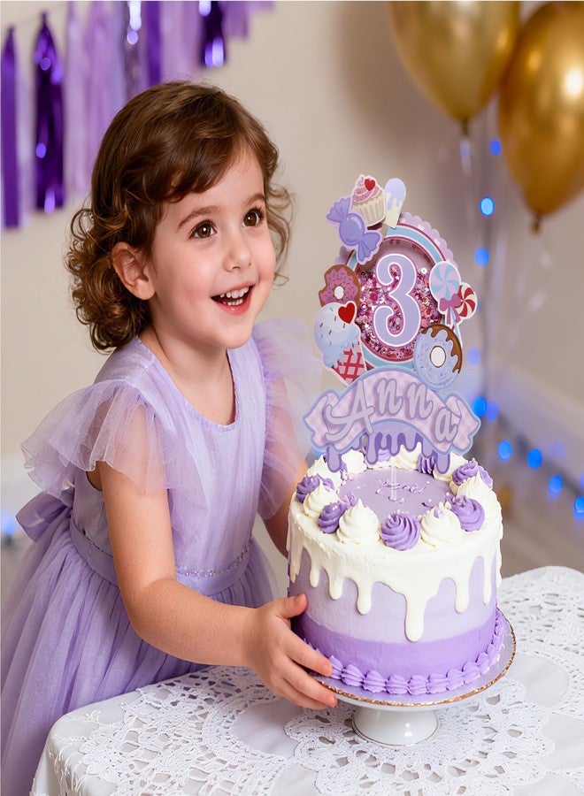 كوكو لاند غطاء كعكة مخصص من Coucoland - ديكور لامع على شكل حلوى الآيس كريم مع اسم مخصص وعمر لحفلات استقبال الطفل وأعياد الميلاد - Image 2